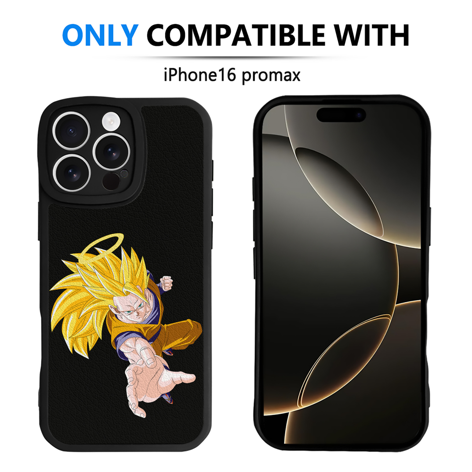 （画像用） ドラゴンボール 孫悟空（そん ごくう）Son Goku カカロット DRAGON BALL Kakarotto 【iPhone 16シリーズ対応】シリコンスマホケース（レザー調） 材質：シリコン